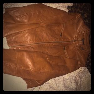 Tan biker jacket